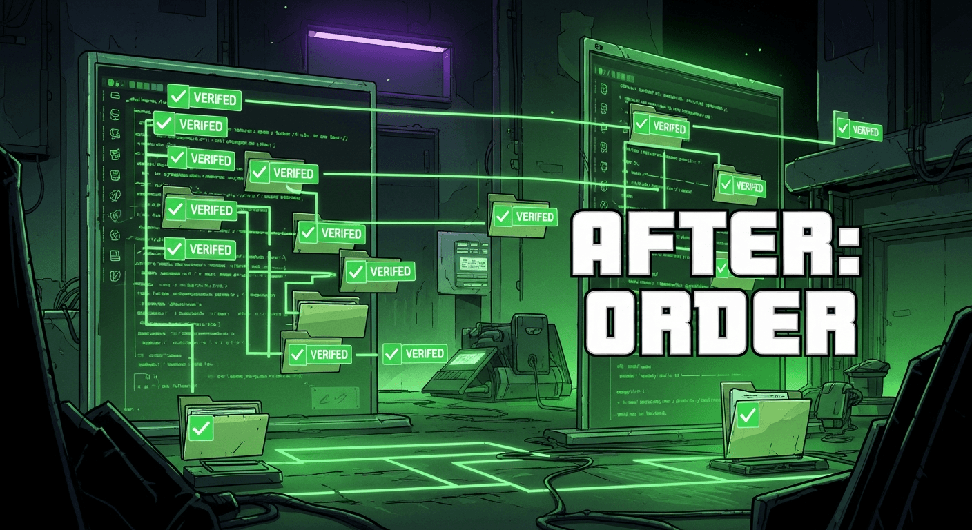 AFTER: Order - clean organized architecture