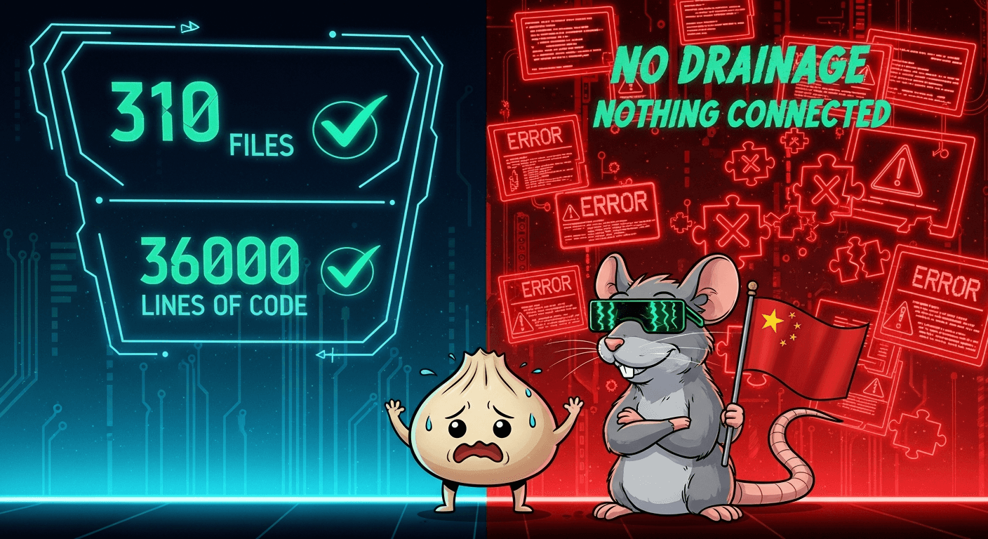 No Drainage - Nothing Connected - The crash