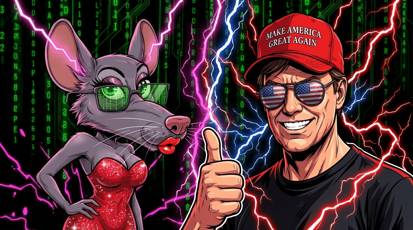 The full crew — Pinky and Chris, united at last.